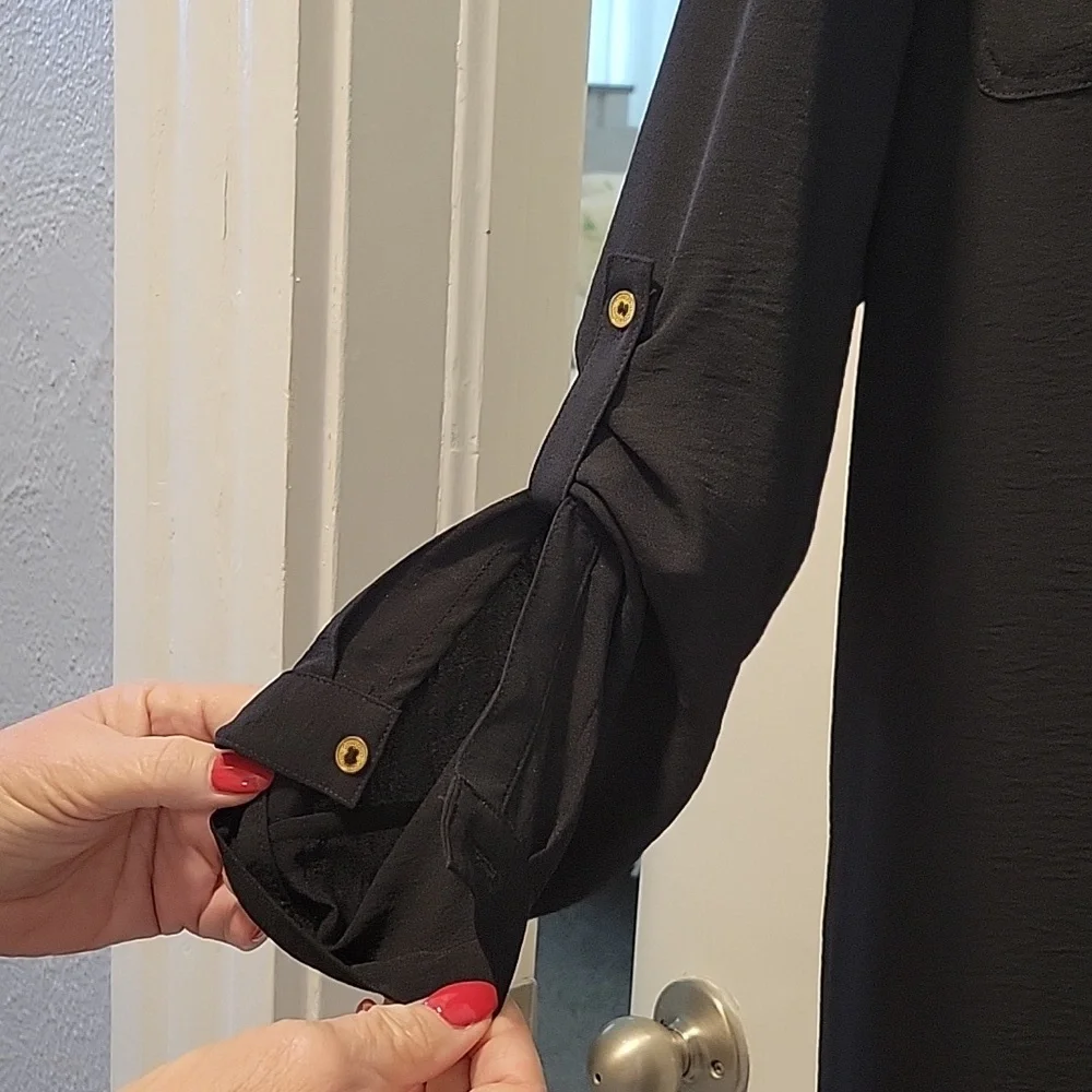 Calvin Klein black shirt dress, XL, - Picture 5 of 6